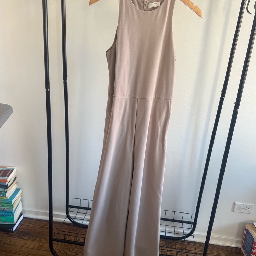 Aritzia Taupe Sleeveless Jumpsuit